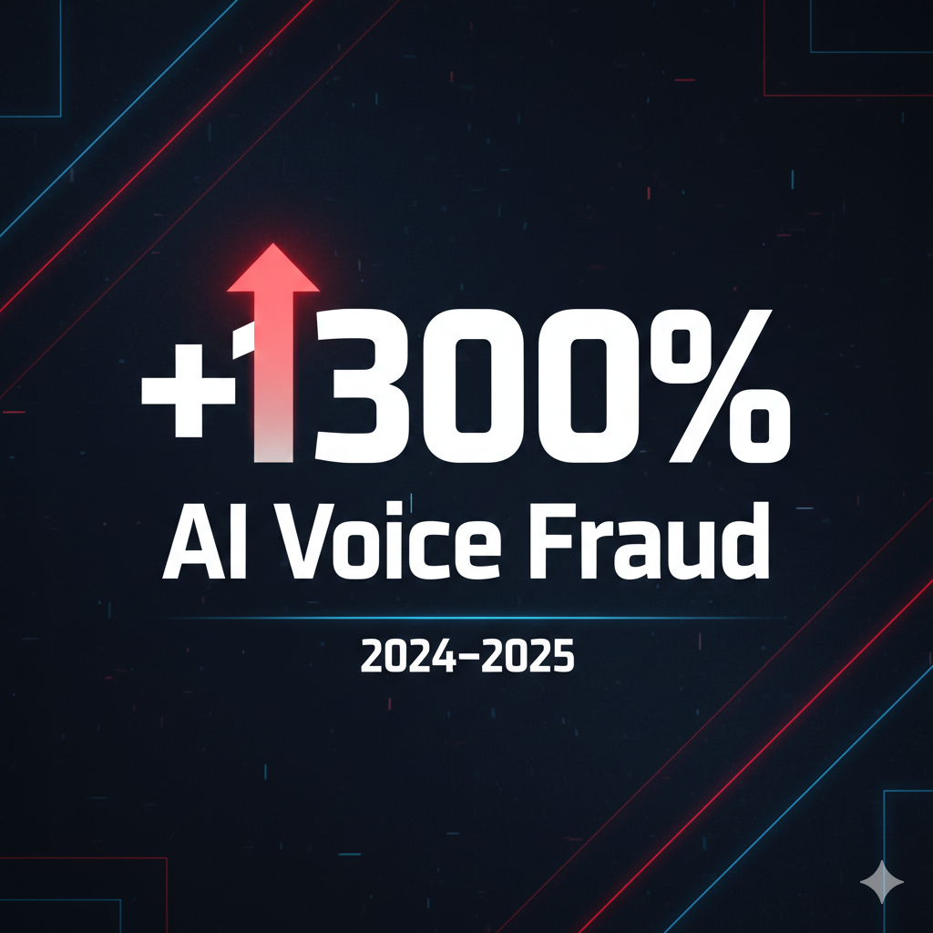 AI voice fraud increased 1300 percent in 2024