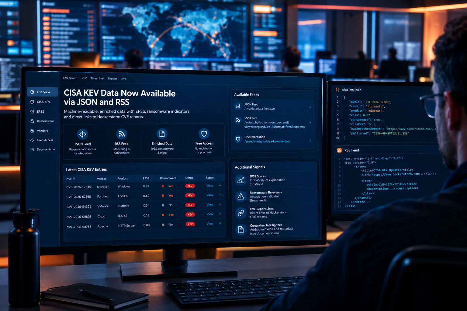 Hackerstorm Makes Enriched CISA KEV Data Available via JSON and RSS